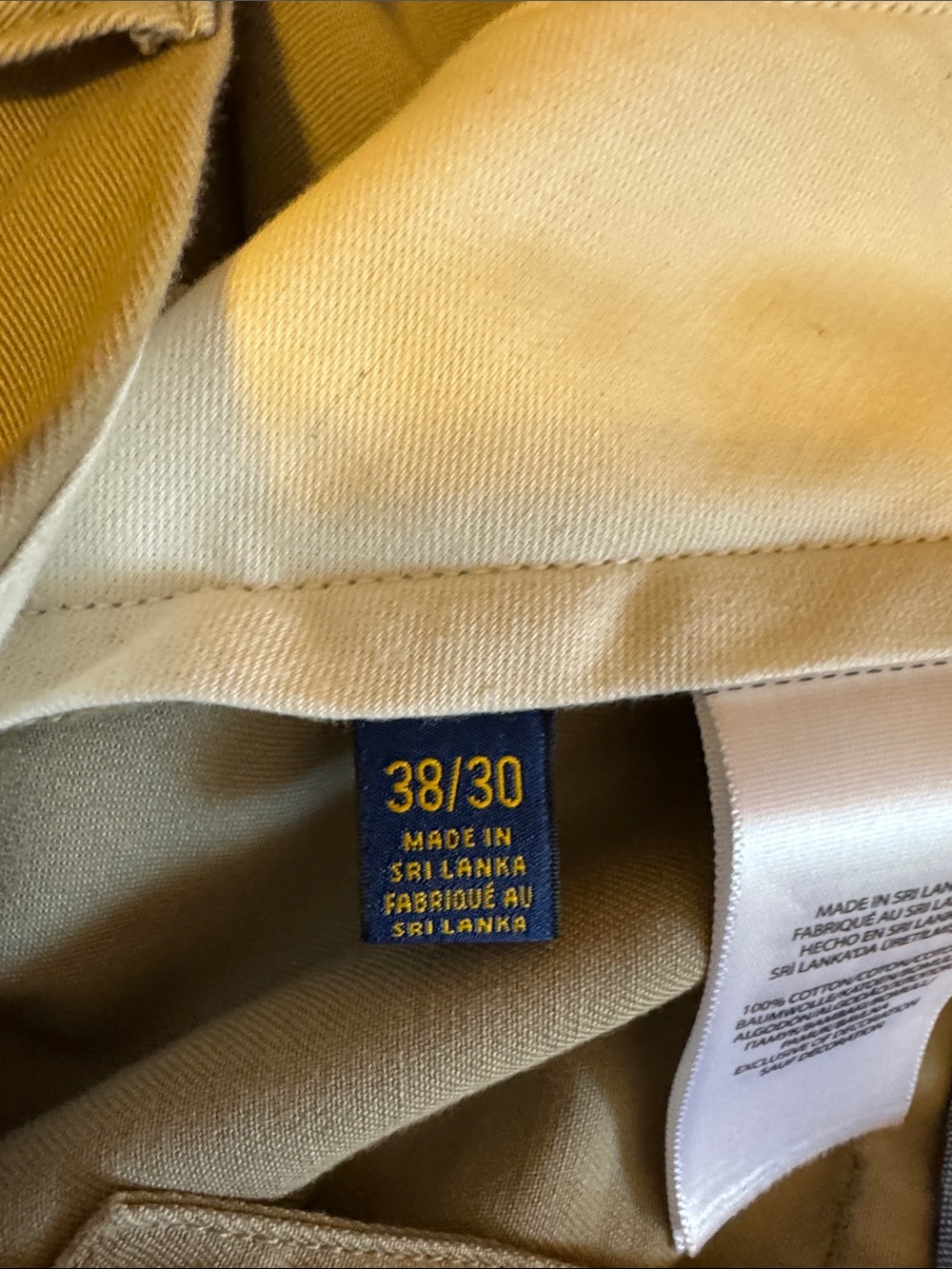 Polo by Ralph Lauren Khaki Men’s Cotton Chinos/38 x 30/EXCELLENT CONDITION! - Picture 5 of 9